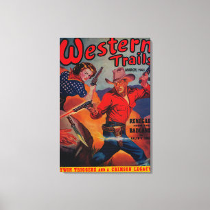 Toile Couverture de magazine occidentale de traînées