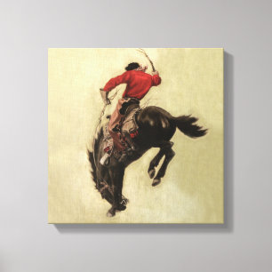 Toile Couverture du magazine "Bucking Bronco" par NC Wye
