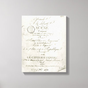 Toile Couverture pour le score de 'Offrande une La