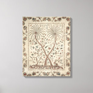 Toile Couvre-lit avec motifs de palmiers