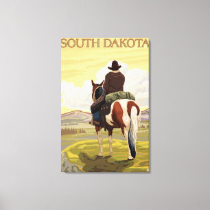 Toile Cowboy (vue de dos) le Dakota du Sud