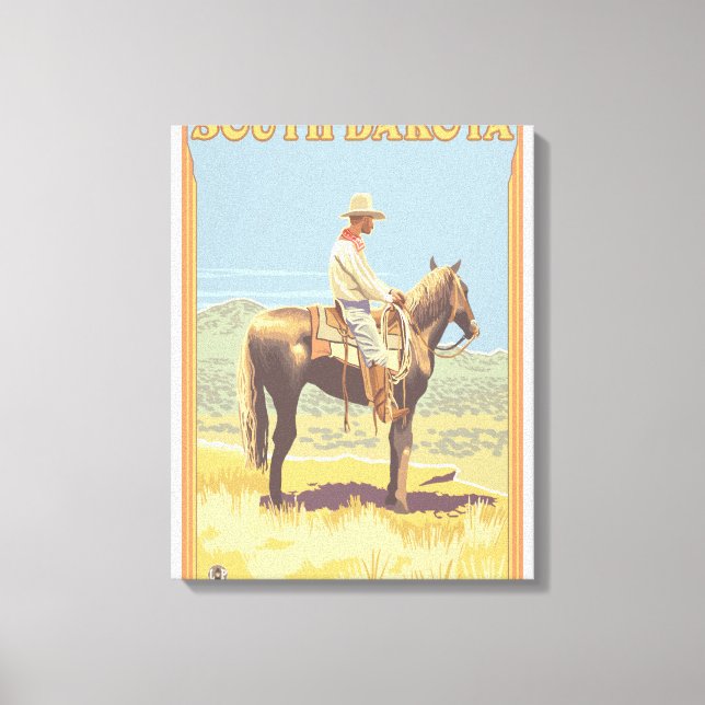 Toile Cowboy (Vue latérale)Dakota du Sud (Recto)
