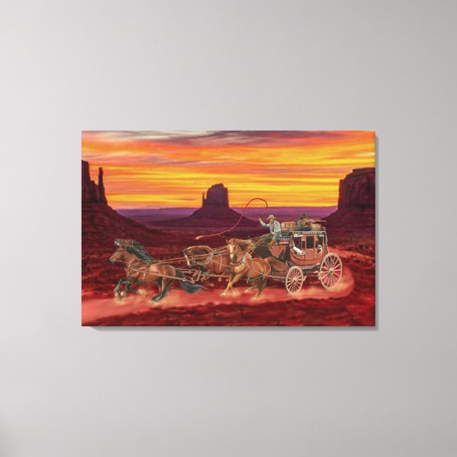 TOILE COWBOYS DE LA DILIGENCE (Recto)