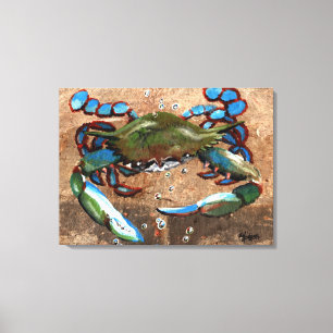 Toile Crabe bleu de la Louisiane