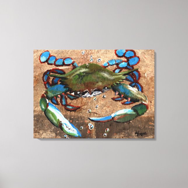Toile Crabe bleu de Louisiane (Recto)