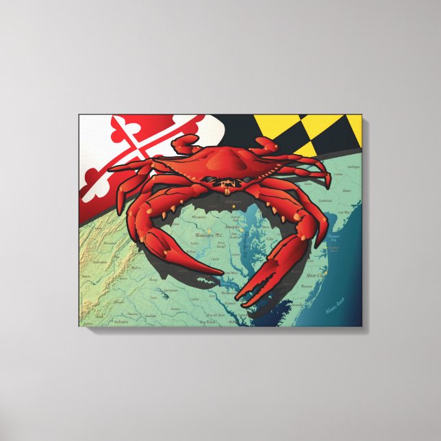 Toile Crabe citoyen du Maryland (Recto)