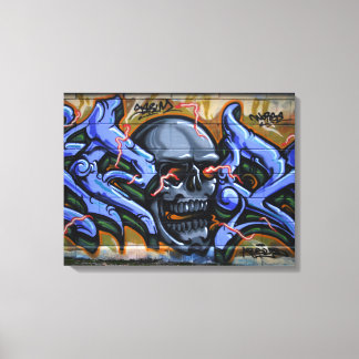 Toile Crâne affreux aux yeux brûlants