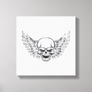 Toile Crâne ailé