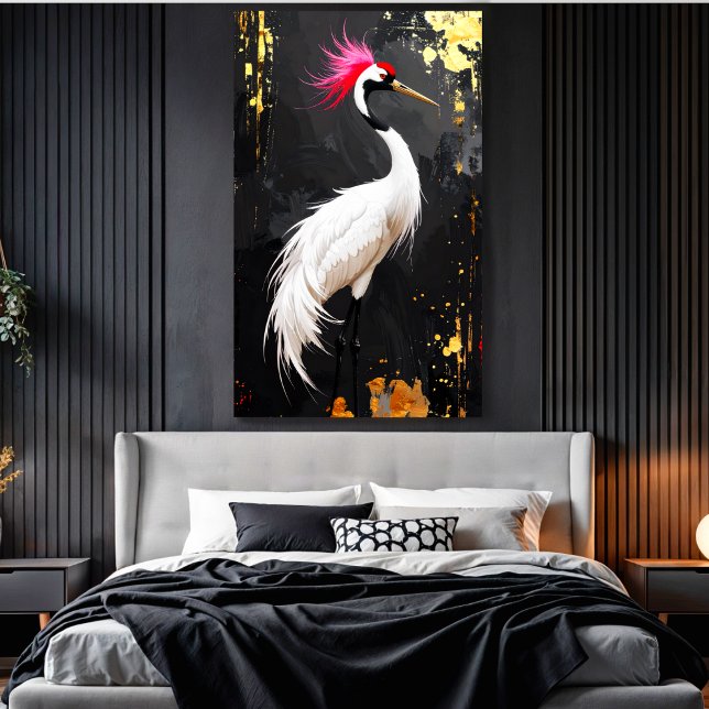 Toile Crane Art  - Contemporary Asian‑Inspired Design (Créateur téléchargé)