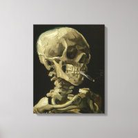 Crâne avec cigarette brûlante par Van Gogh
