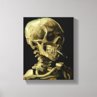 Crâne avec cigarette brûlante par Van Gogh