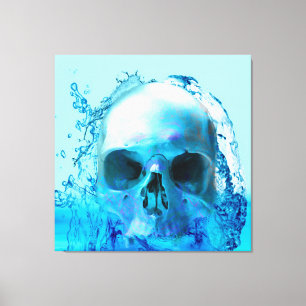 Toile Crâne dans l'eau
