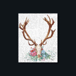 Toile Crâne de cerf aux fleurs<br><div class="desc">Animaux et nature</div>
