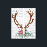 Toile Crâne de cerf aux fleurs<br><div class="desc">Animaux et nature</div>