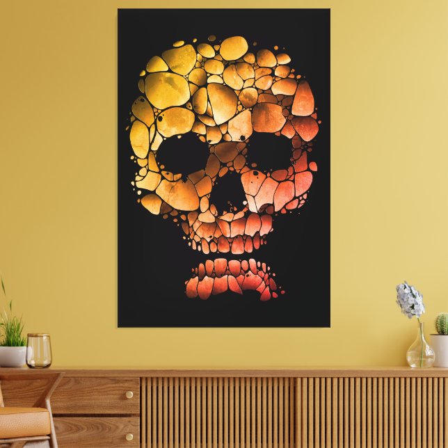 Toile Crâne de pierre – Unique art gothique inspiré des  (Insitu(Salon))