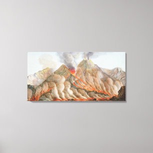 Toile Cratère du mont Vésuve d'un dessin original