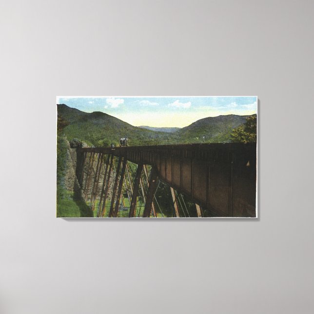 Toile Crawford Notch Vue sur Frankenstein Trestle (Recto)