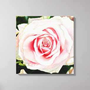 Toile Crayon en rose rose rose rose à la main Art