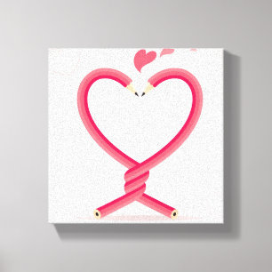 Toile Crayons dans l'amour