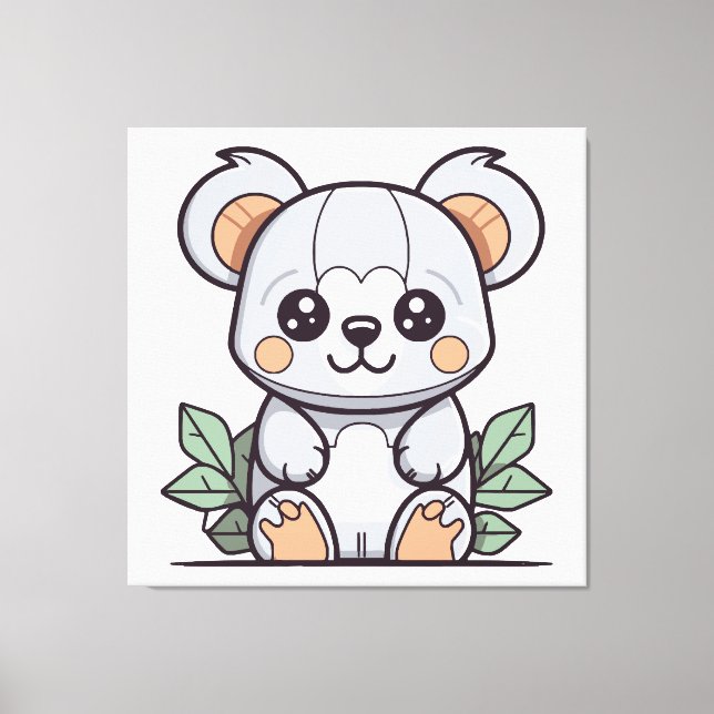 Toile Création de Koala Vector Magique Kawaii (Recto)
