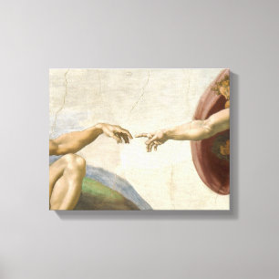 Toile Création des mains d'Adam - Michaël Angelo