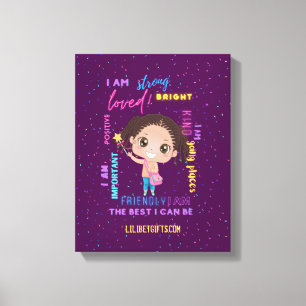 Toile Créez votre propre I AM - Affirmations positives d