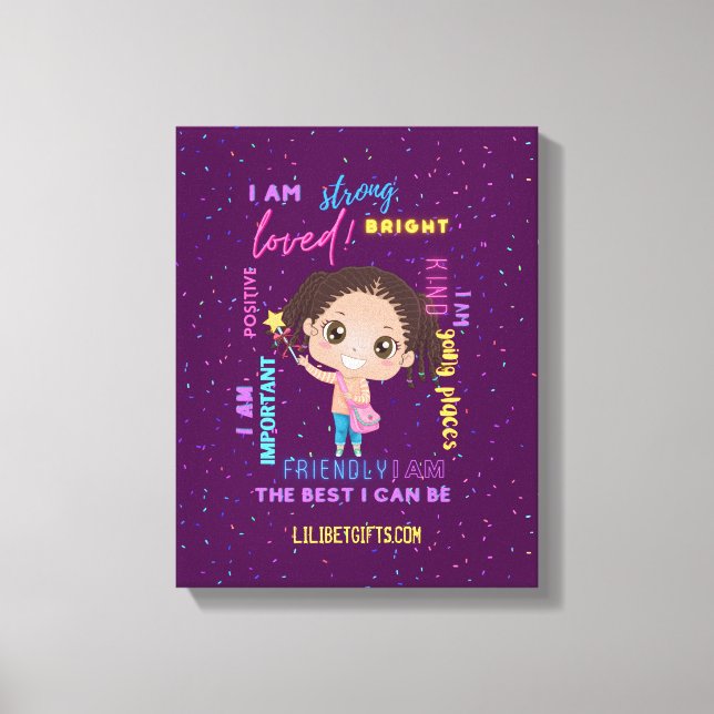 Toile Créez votre propre I AM - Affirmations positives d (Recto)