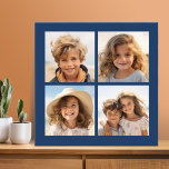 Toile Créez votre propre Instagram Collage Navy 4 Photos<br><div class="desc">Utilisez quatre photos carrés pour créer un cadeau unique et personnel. Ou vous pouvez garder le chiot hipster et faire un gardien branché. Si vous avez besoin d'ajuster les images,  cliquez sur l'outil personnaliser pour apporter des modifications.</div>