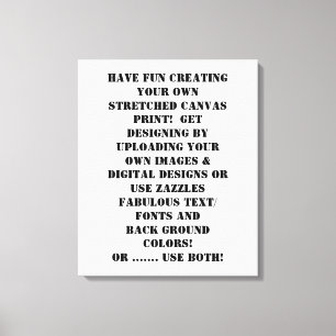 Toile Créez votre propre personnalisation Customisée