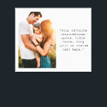 Toile Créez votre propre photo personnalisée et un devis<br><div class="desc">Créez votre propre oeuvre murale sur devis personnalisée. Comprend une de vos photos et du texte personnalisé dans la typographie minimaliste de la machine à écrire.</div>