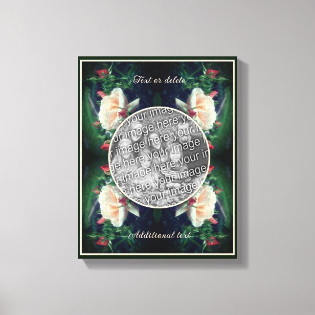 Toile Créez Votre Propre Rose Photo Peach Et Vos Boules (Recto)