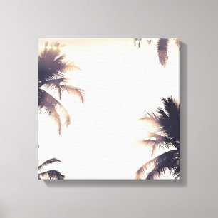 Toile Crème Dream Palm Trees & Lights Beachy Glam
