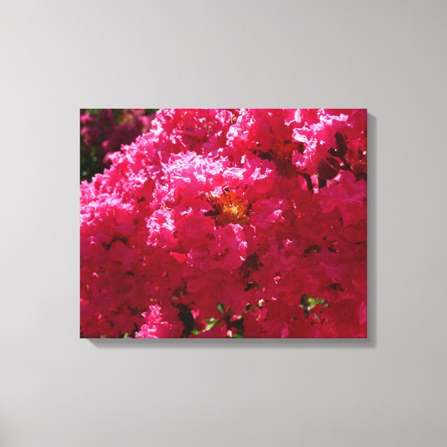 Toile Crepe Myrtle Tree Magenta Floral (Recto)
