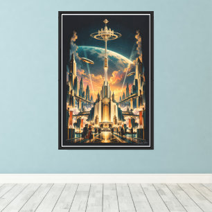Toile Crépuscule à la porte orbitale