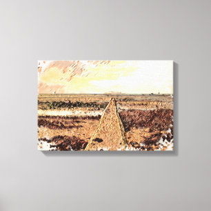 Toile Crépuscule côtier : Aquarelle de la plage d'Ardros