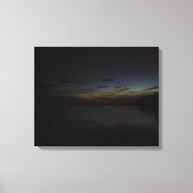 Toile Crépuscule sur un lac calme (Recto)