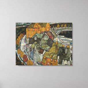 Toile Crescent de maisons II, Ville d'Îles par Egon Schi