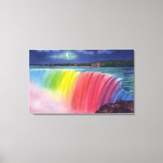 Toile Crescent Moon au-dessus du Horseshow éclairé (Recto)