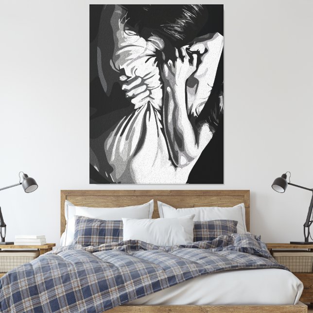 Toile Cri silencieux – Expression d'un tourment intérieu (Insitu(Chambre))