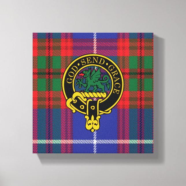 Toile Crichton Scottish Crest et Tartan Canvas (Recto)