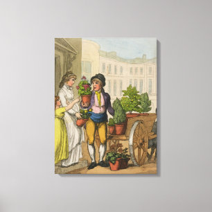 Toile Cris de Londres : Le vendeur de pot de jardin,