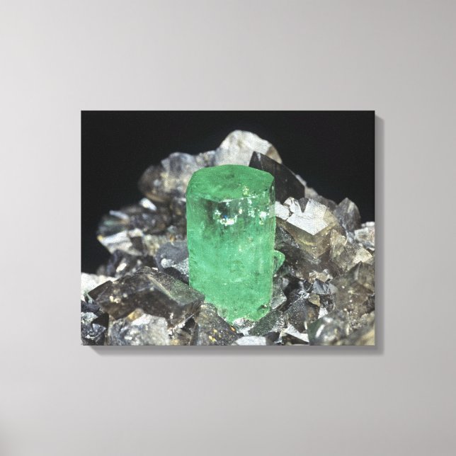 Toile cristal d'émeraude en Calcite, la Colombie, Amériq (Recto)