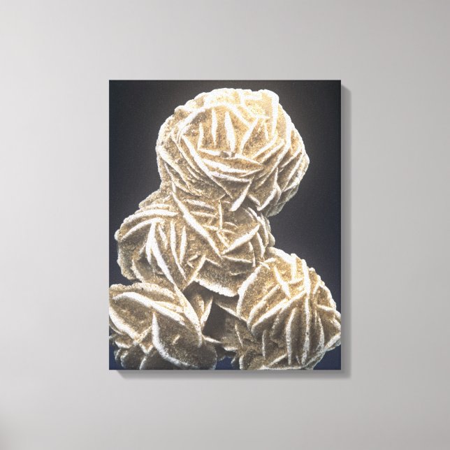 Toile Cristaux de barite avec Gypsum, Norman, Oklahoma,  (Recto)