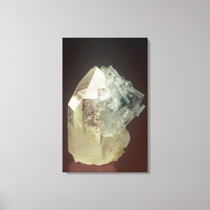 Toile Cristaux de Boulangerite sur la fluorine, Hunan,
