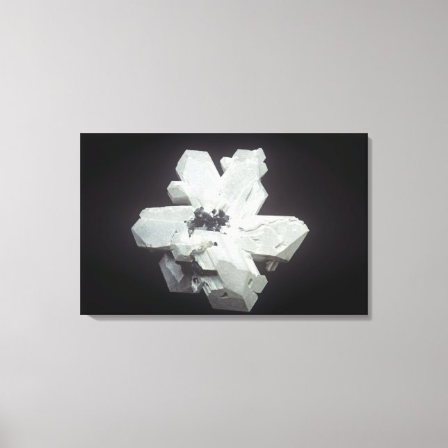 Toile cristaux de cérussite (PbC03, Carbonate de plomb), (Recto)