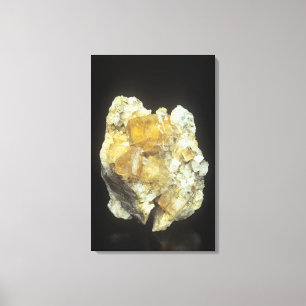 Toile Cristaux de fluorine sur la calcite