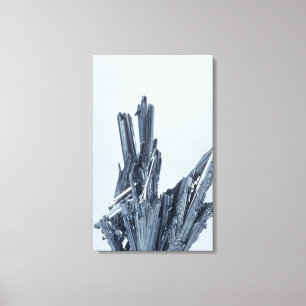 Toile Cristaux de Stibnite, le minerai principal de