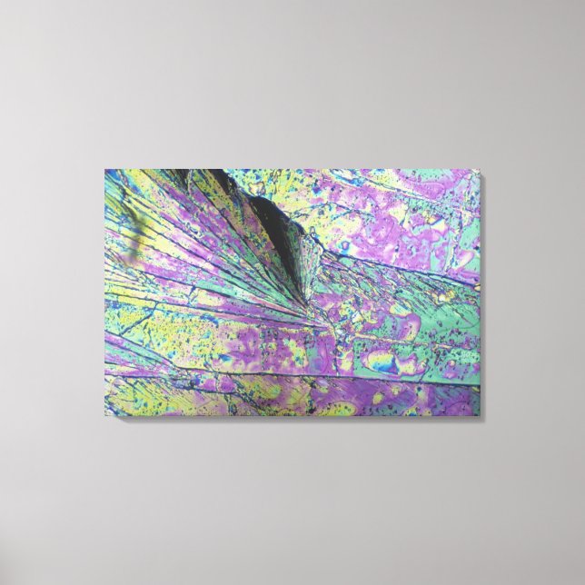 Toile Cristaux de sucre vus dans la lumière polarisée (Recto)