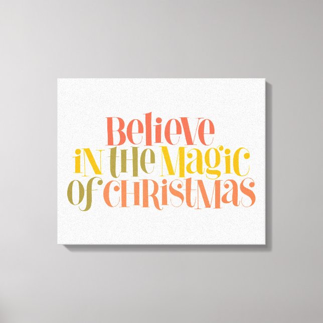 Toile Croire à la magie de Noël - Style rétro (Recto)