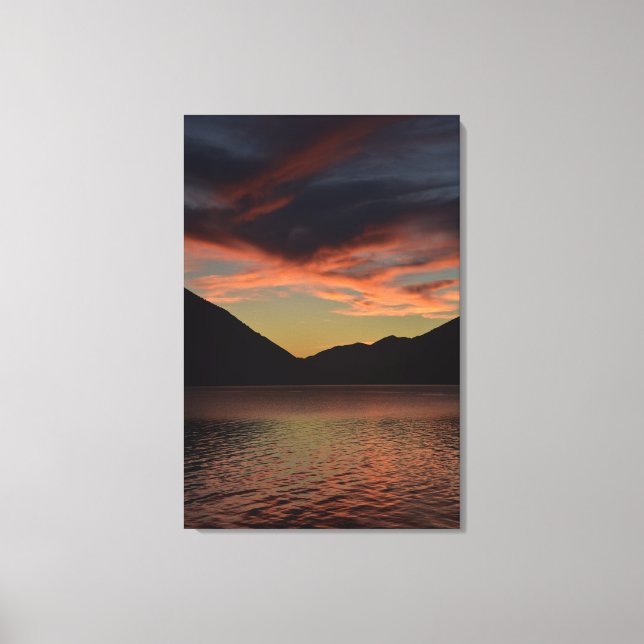 Toile Croissant du lac au coucher du soleil (Recto)